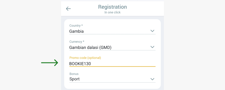 Bookmakers Gambia Melbet How the promo code BOOKIE130 works